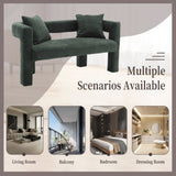 COOLMORE Modern Chenille Loveseat Sofa , Comfy Upholstered 2-Seater Sofa, Small Loveseat Accent W395P224849