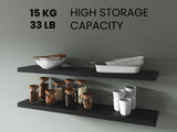Greer Floating Shelf in Melamine x2, Black B128P245003
