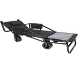 2-in-1 Folding Wagon Cart Convertible Beach Chair, All-Terrain Wheels, 650lb Capacity, Cooler Bag & W2932P482257