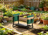 Folding Garden Kneeler & Seat, 8" Wide Kneeling Pad, Heavy Duty Stool with 2 Tool Bags, Portable 40698266