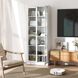 Metal Kitchen Pantry - 72" Tall Storage with 5 Adjustable Shelves, White Freestanding T2398P350189