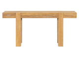 TREXM Rustic Minimalist Console Table with Hidden Drawer, Side Power Outlet,Wood Entryway Table for N715P361518N