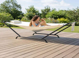 Freestanding Hammock with Stand, 600LBS Heavy Duty Outdoor Hammock Bed with Soft Pillow & Storage 99562261