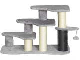 3-Step Cat Stairs 2-in-1 Cat Tree Tower with Toy Balls, Scratching Post for Indoor Cats 73701162