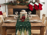 Christmas Table Runner 13x72 Inch, Xmas Trees Snowflakes Holiday Decorative Farmhouse Table 32592343