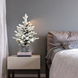 4.5FT Flocked Christmas Tree Pot Base, 150 Warm White LED Lights, 720 Tips, PEPVC Branches T3637P343839