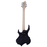 Novice Flame Shaped Electric Guitar HSH Pickup Bag Strap Paddle Rocker Cable Wrench Tool Black 19643396