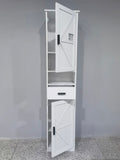 69" H Tall Bathroom Storage Cabinet with 2 Barn Doors and 1 Drawer, Narrow Storage Unit, Adjustable W2386P207759