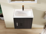 20" Floating Bathroom Vanity, Wall Mounted Plywood Cabinet with Ceramic Sink & Soft-Close Doors for B2775P549726
