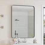 ZUN Wall Mirror 30x40 Inch Black Rectangular Mirror Metal Framed Mirror Vanity Mirror Dressing Mirror, W1435107733