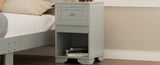 Elegant Design Nightstand with Drawer and Open Shelf for Bedroom, Retro Style Bedside Table with N733P199704E