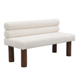 Upholstered Dining Bench, End of Bed, Entryway Bench, Boucle Ottoman for Dining Room, Bedroom, N779P292154A