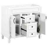 ZUN 36'' Bathroom Vanity without Top Sink, Cabinet only, Modern Bathroom Storage Cabinet with 2 Soft WF305078AAK