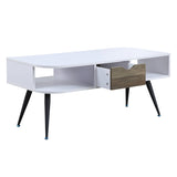 Halima White & Black Finish Coffee Table B2726P287756