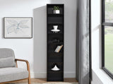 8-Tier Media Tower Rack, CD DVD Slim Storage Cabinet with Adjustable Shelves, Tall Narrow Bookcase W487P318935