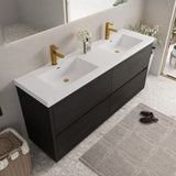 72" Freestanding Bathroom Vanity with Sink, Bathroom Storage Vanity Cabinet with Stone Resin W1573P264348
