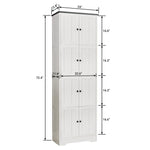 ZUN Tall Storage Cabinet with 8 Doors and 4 Shelves, Wall Storage Cabinet for Living Room, Kitchen, W1693111251