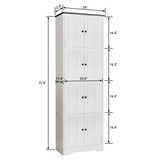 ZUN Tall Storage Cabinet with 8 Doors and 4 Shelves, Wall Storage Cabinet for Living Room, Kitchen, W1693111251