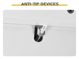 Toilet Cabinet has 2 Doors and Contains a 2-Tiered Bathroom cabinet with Side Storage Rack and 57774975
