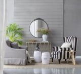 36" x 39" Classic Design Mirror with Round Shape and Baroque Inspired Frame for Bathroom, Entryway W2078124103