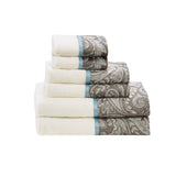 6 Piece Jacquard Towel Set B03598756