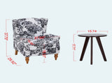 Coffee Table & Armchair Set,Vintage Luxury Style, high-back reading chair & 65092679