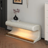 ZUN Entryway Bench Leather Upholstered Ottoman with LED sensor light for living room ,bedroom,end of bed W2361P178944