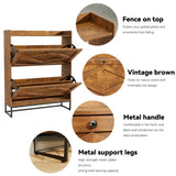 Shoe Storage Cabinet with 2 Flip Drawers for Entryway, Farmhouse Hidden Shoe Cabinet for Entrance 81149461