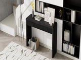 TREXM Rustic Console Table with 3 Fluted Drawers - Solid Wood Veneer Entryway Table Featuring N715P290573B