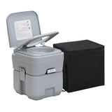 Portable Toilet With 5.3 Gallon Waste Tank and Carry Bag, Porta Potty for RV Boat Camping, Gray W2181P148123