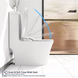 ZUN Smart Bidet Toilet Seat Adjustable Heated Seat with Water Temperature and Pressure Adjustment 07727258