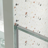 56-60" W x 71" H Piovt Swing Glass Shower Door,Pivot Frame Sliding Shower Door with 1/4" Clear W2122P199049