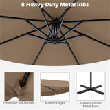 10 Feet Patio Cantilever Umbrella - Taupe 16606526