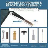 Swimming Pool Safety Cover, Fits 16x32ft Rectangular underground and Inground Swimming Pools, Triple W3459P324664