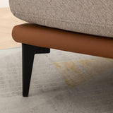 Modern Two-tone Barrel Fabric Chair, Upholstered Round Armchair for Living Room Bedroom Reading 79975814