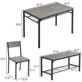 ZUN Dining Table Set for 4, Kitchen Table with 2 Chairs and a Bench, 4 Piece Kitchen Table Set for Small 44282296