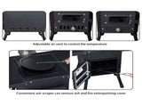 Wood Camping Stove Black 57.5*31*37cm 06858771