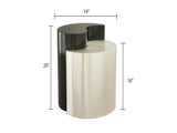 Modern & Contemporary Style End Table Made with Iron Sheet Frame in Black & Silver B009140743