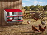 Chicken Nesting Box, 6 Compartment Nesting Box for Laying Eggs, Wall Mount Chicken Brooder Box with 97240448