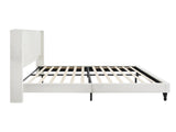 Queen Size Bed Frame with 55.5"High Back Upholstered Headboard,Boucle Fabric,12 Slat W1716P335676