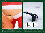 7FT Hanging Christmas Inflatable Santa with Dog, Christmas Blow Up Decoration with Built-in LED 48958401