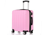 Vertical Striped 3-in-1 Luggage Set with Handle ABS Case with Swivel Wheels Aluminum Alloy 74372039