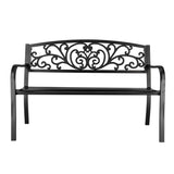 ZUN 50" Iron Outdoor Courtyard Decoration Park Leisure Bench 63727074