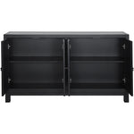 ZUN TREXM Large Storage Space Sideboard, 4 Door Buffet Cabinet with Pull Ring Handles for Living Room, WF304838AAB