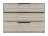 Dresser 27"H, 3 Drawers Dresser, Superior Top, Light Gray B097132976