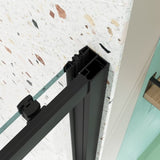 50"-54"W x 72"H sliding shower door, sliding door, with 1/4" tempered glass and Matted Black finish W2122P228622