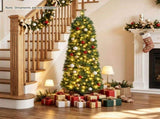5FT Narrow Pencil Artificial Christmas Tree , Pre-Lit Warm White LEDs, Flame-Retardant PVC, Easy 06276303
