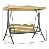 3-Seat Outdoor Porch Swing 85648361
