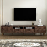 ZUN Mid Century TV Stand 2 Drawers, Media Console Table for TVs up to 85'', Entertainment Center N710P193724Q