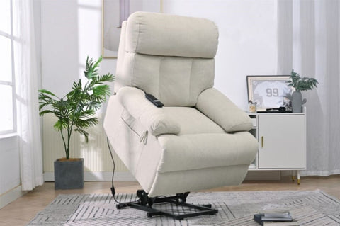 ZUN Oversized Power Lift Recliner Chair for Elderly, Electric Fabric Recliner Chair for Seniors, Home W1028P261273